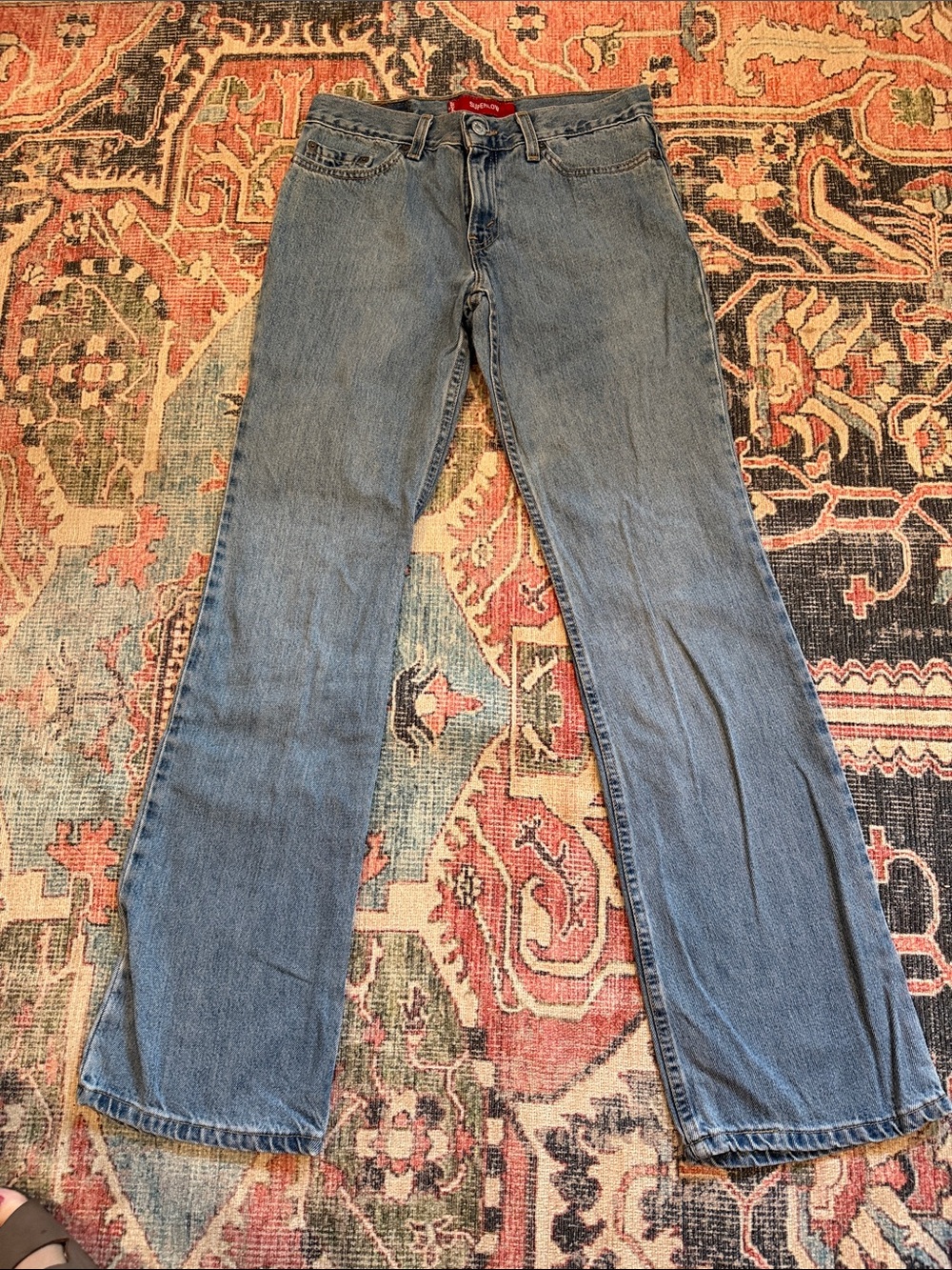 Y2K (early to mid 2000s) Classic Levi’s 518 Light Blue Flare Jeans - Women's